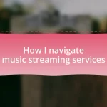 How I navigate music streaming services